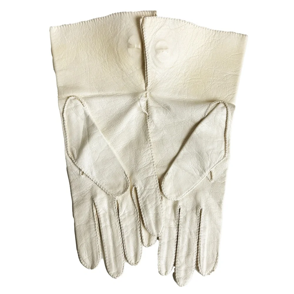 Bonnie Cashin Leather Gloves Gauntlet Style Iconic Turn Lock Vintage Crescendoe